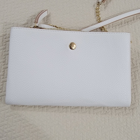 Nanette Lepore Small White Crossbody Bag With Gold Tone Hardware - Picture 9 of 16